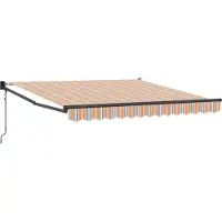 vidaXL Ausziehbare Markise Mehrfarbig 350 x 250 cm