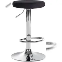 DELUKE Barhocker KAZON - Samt Schwarz 38.5x38.5x60 cm Silber | Barstuhl Höhenverstellbar Tresenhocker Tresenstuhl Kneipenhocker Kneipenstuhl