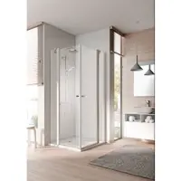 Kermi Eck-Halbteil links IBIZA 2000 EOL 800x1850mm BV:770-790 SIMG ESG klar