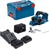 Bosch GHO 18V-26 Professional Akku Hobel 18 V 2,6 mm Brushless + 2x ProCORE Akku 4,0 Ah + Ladegerät + L-Boxx