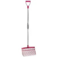 Hofman Mistgabel Kunststoff pink mit Alu. Stahl in einer Box