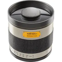 Walimex pro Spiegel Objektiv 800/8,0 DSLR kompatibel mit Nikon Z – Länge 131mm – für 800mm Brennweite – Vollformat/APS-C Sensor – für Reise Natur Tiere – K-Mount T2-Adapter – 3,5m Naheinstellgrenze