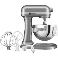 KitchenAid 5KSM55SXXEWH, Standmixer, Weiß, Schlagen, Kneten, Mixen, Rührer, 1,1 m, 5,2 l, Edelstahl