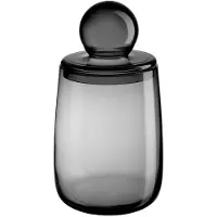 ASA Selection sarabi Dose mit Deckel, grau D. 14,5 cm, H. 25,7 cm, 2,0 l. grau glänzend Glas 53575009