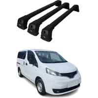 Omtec OMAC 5035913B-3 Dachreling Dachträger Aluminium 75 kg Max für NISSAN NV200 / Evalia Bus NV200 Kasten / Kombi