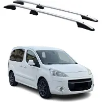 Omtec Dachreling für Peugeot Partner Tepee L1 Kurzer 2008-2018 Alu ABE Silber 2x