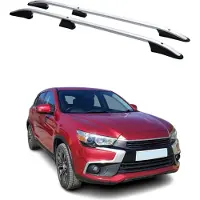 Omtec Dachreling Dachgepäckträger für Mitsubishi ASX 2010-2021 Alu Silber 2x