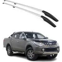 Omac Dachreling 4915933 Fahrzeugdach beidseitig für MITSUBISHI L 200 / Triton Pickup (KJ, KK, KL) Aluminium