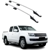 Omtec Aluminium Dachreling Querträger für VW Amarok DoubleCab 2010-2022 Silber 2x