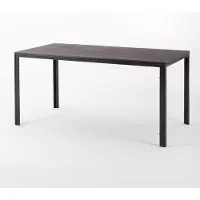 Idea New Garden Srl Rechteckiger Außentisch 156x78 cm, Stahlstruktur und Holzeffekt-Lamellen, 6 Plätze, moderner Stil für Garten oder Terrasse - THOMAS - Mokka