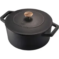 Berlinger Haus Strong MOLD BH-6492 Kochtopf inkl. Deckel, Gusseisen/Gussaluminium, 24 cm Durchmesser, Induktionsherd-geeignet, Antihaftbeschichtung