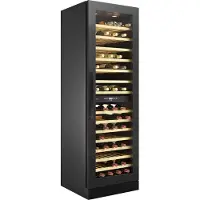 Amica WK 348 100 S, Weinkühler mit Kompressor, Freistehend, 118 Flasche(n), G, Innenbeleuchtung, Schwarz