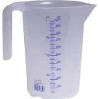 Hünersdorff Messkanne 1000 ml Polypropylen transparent D117xH165mm Griff offen