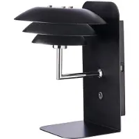 Dyberg Larsen DL20 USB Regal mit Leuchte, schwarz - , DL20 USB Shelf, dimmbar, Schwarz, für Schlafzimmer, Metall, Skandinavisch