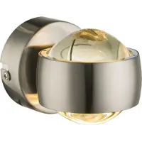 Globo Lighting Wandleuchte Metall Nickel matt, 2x LED