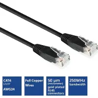 Eminent 1.0m Cat6 UTP, 1 m, Cat6, U/UTP (UTP), RJ-45, RJ-45, Schwarz