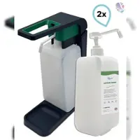 Blanc HYGIENIC SET: Hebelspender 1.000ml + 2x 1 Liter Lotion Cremeseife mit vormontierter Pumpe