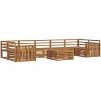 vidaXL Outdoor-Sofagarnitur 8 Stk. Natur Massivholz Akazie