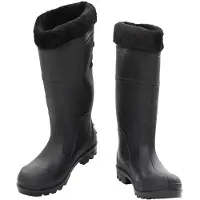vidaXL Gummistiefel mit Herausnehmbarem Innenfutter Schwarz Gr. 40 PVC