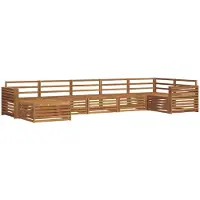 vidaXL Outdoor-Sofagarnitur 7 pcs Natur
