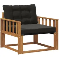 vidaXL Outdoor-Sofagarnitur Massives Akazienholz und Textilene Natur