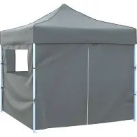 vidaXL Party-Zelt Anthrazit 291 x 291 x 315 cm Oxford-Stoff