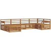 vidaXL Outdoor-Sofagarnitur 6 Stk. Natur