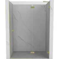 Mexen Lunar Duschdrehtür rechts 140 cm, transparent, gebürstet gold - 834-140-000-55-00-P