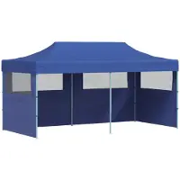 vidaXL Party-Zelt Blau 291 x 580 x 315 cm Oxford-Stoff