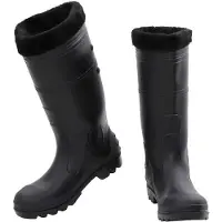 vidaXL Gummistiefel mit Herausnehmbarem Innenfutter Schwarz Gr. 41 PVC
