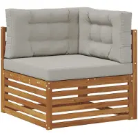 vidaXL Outdoor Ecksofa Massivholz Akazie Natur