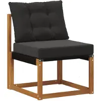vidaXL Outdoor Mittelsofa Massivholz Akazie und Textilene Stoff Natur