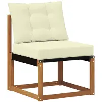 Syfax Outdoor Mittelsofa Massivholz Akazie und Textilene Stoff Natur