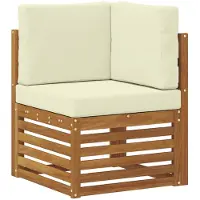 vidaXL Outdoor Ecksofa Massivholz Akazie Natur