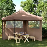 vidaXL "im Sonderangebot"Party-Zelt 1 PC Wasserdicht - CLORIS - Gartenpavillon/Gartenzelt - Braun 292x292x315 cm Oxford-Stoff - Pavillons & Partyzelte Promotion742573