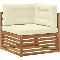 vidaXL Outdoor Ecksofa Massivholz Akazie Natur