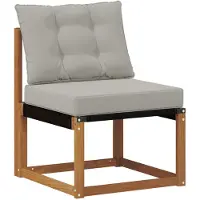 vidaXL Outdoor Mittelsofa Massivholz Akazie und Textilene Stoff Natur