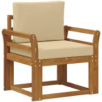 Syfax Outdoor-Sofa Massives Akazienholz und Polyester Natur