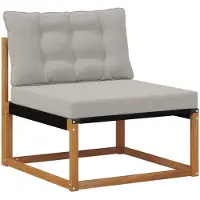 vidaXL Outdoor-Sofagarnitur 7 Stk. Natürlich und Hellgrau