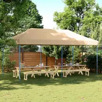vidaXL "Neues Produkt" Party-Zelt - CLORIS - Pavillon - Beige 292x580x315 cm Oxford-Stoff - Pavillons & Partyzelte V2812