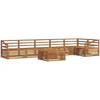 vidaXL Outdoor-Sofagarnitur 7 pcs Natur