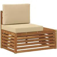 vidaXL Outdoor Endsofa Natur 91 x 63 x 73 cm Massivholz Akazie