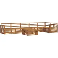 vidaXL Outdoor-Sofagarnitur 7 pcs Natur