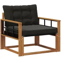 vidaXL Outdoor-Sofagarnitur Massives Akazienholz und Textilene Natur