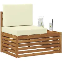 vidaXL Outdoor Endsofa Natur 91 x 63 x 73 cm Massivholz Akazie