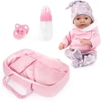 Bayer Lalka Reborn 38cm+nosidełko 93827AH 20029