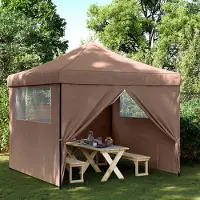 vidaXL （Robust Möbel）Party-Zelt 1 PC Wasserdicht - CLORIS - Gartenpavillon/Gartenzelt - Braun 292x292x315 cm Oxford-Stoff - Pavillons & Partyzelte NeuMöbel954397