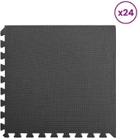 vidaXL Pool Bodenschutzmatte 24 Stk. Schwarz 8,64 EVA-Schaum