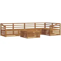 vidaXL Outdoor-Sofagarnitur 6 pcs Natur