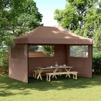 vidaXL "Neues Produkt" Party-Zelt - CLORIS - Pavillon - Braun 292x440x315 cm Oxford-Stoff - Pavillons & Partyzelte V2803